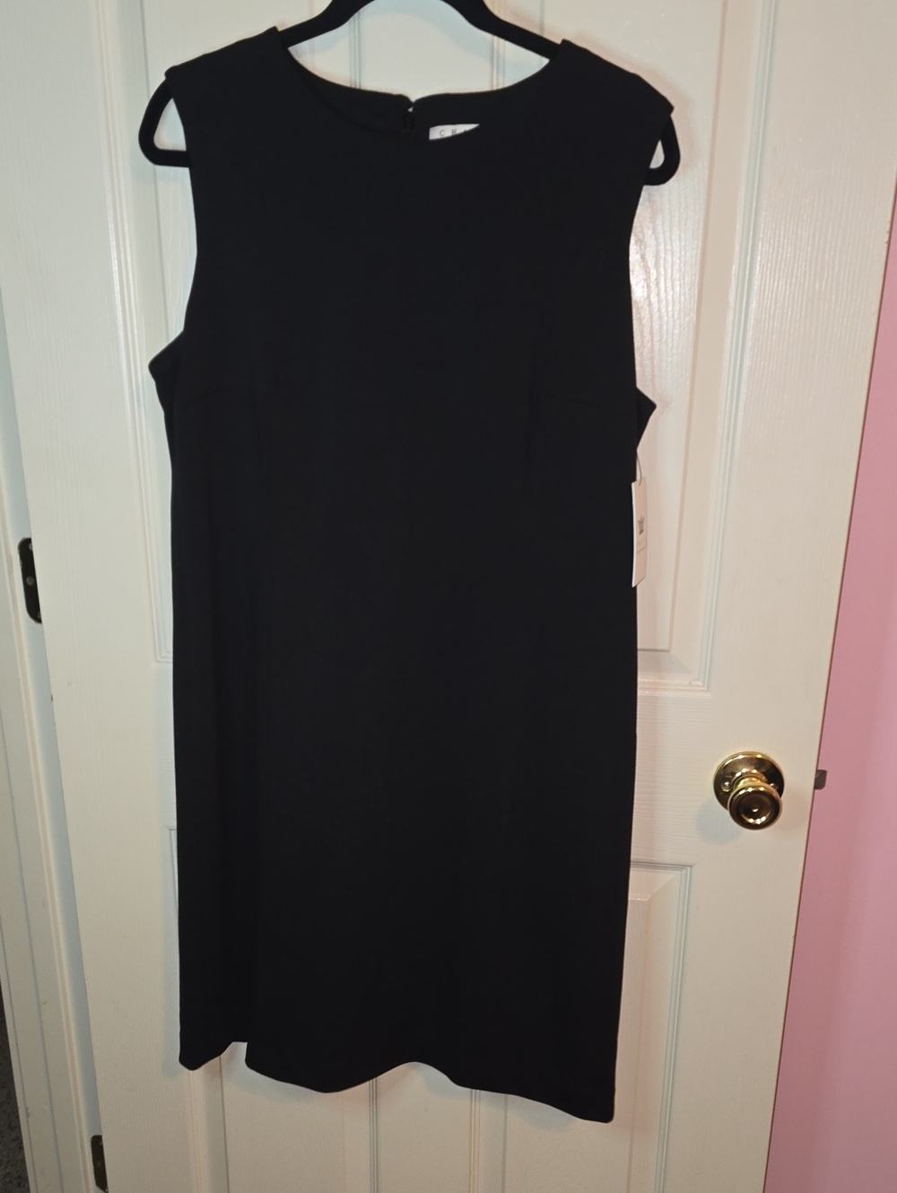 Chaus Black Sleeveless Mini Shift Dress